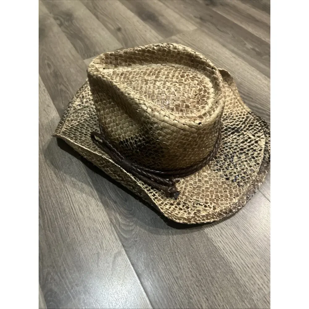 Dorfman Pacific Co western hat Brown Snake Skin Look